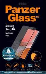 PanzerGlass Samsung Galaxy A72 5G Edge to Edge Fit Mobile Phone Tempered Glass Screen Protector with Antimicrobial Surface Protection, Clear/Black Frame