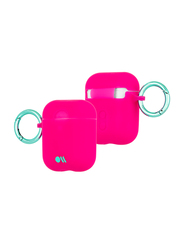 Case-Mate Hook Ups Case with Neck Strap for Apple AirPods, Fushia Dark Pink