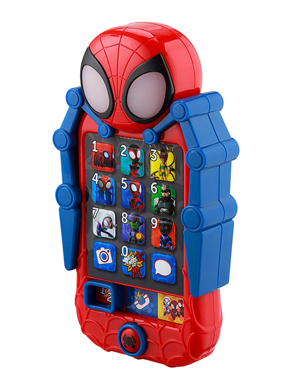 KIDdesigns Play & Learn Numbers Phone with Music, Speech & Sound Effects, Ages 3+, Blue/Red