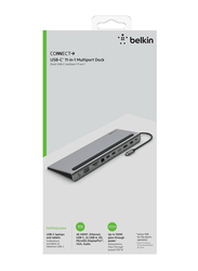 Belkin Connect USB-C 11-in-1 Multiport Hub, Grey