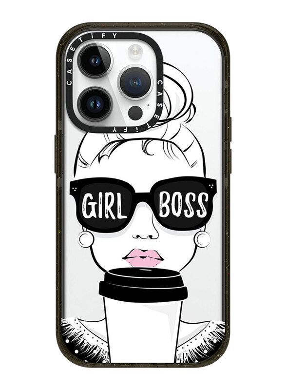 

Casetify Apple iPhone 14 Pro Girl Boss Recycled Material Shock Absorbing Mobile Phone Case Cover, Multicolour