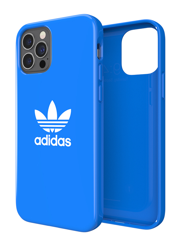 Adidas Snap Apple iPhone 12/12 Pro Trefoil Mobile Phone Case Cover, Bluebird