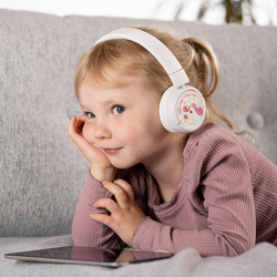 BuddyPhones POP Fun Bluetooth Wireless On-Ear Headset for Kids, Snow White
