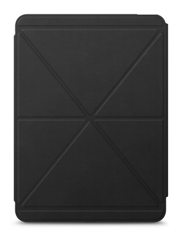 Moshi Apple iPad Air 10.9-inch (4th Gen)/iPad Pro (11-inch) VersaCover Leather 3 Viewing Angles Premium Smart & Foldable Tablet Flip Case Cover, Charcoal Black