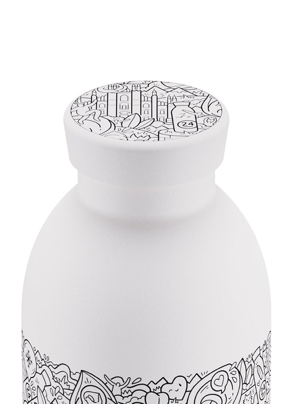 24Bottles 500ml CLIMA FRA! Bottle Double Wall Insulated Stainless Steel Water Bottle, White