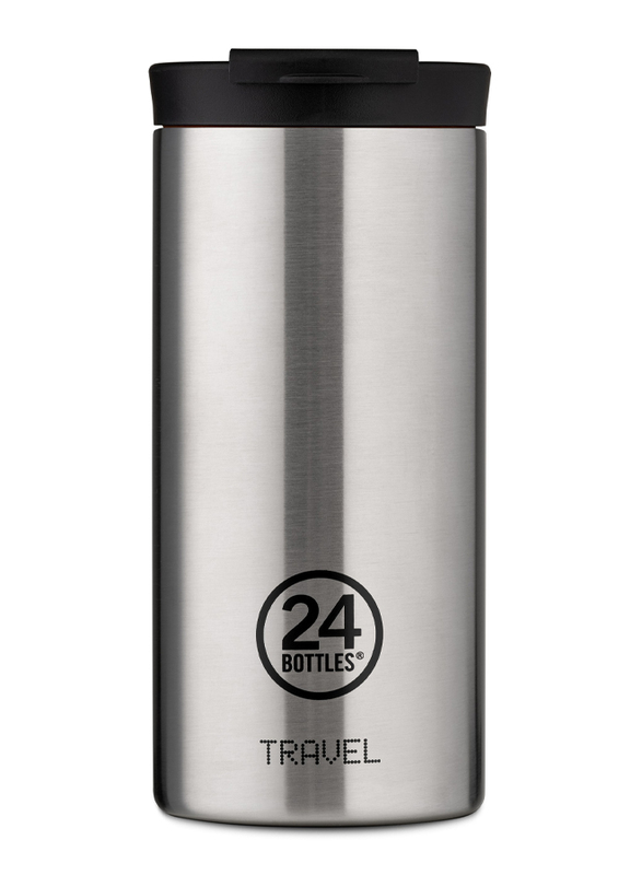 24Bottles 600ml Travel Double Walled Insulated Stainless Steel Tumbler, Steel