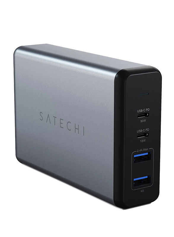 

Satechi 4-in-1 PD Desktop Charger, 2.4A Speed with 2 x USB Type C & 2 x USB Type A, 108W, Black/Grey