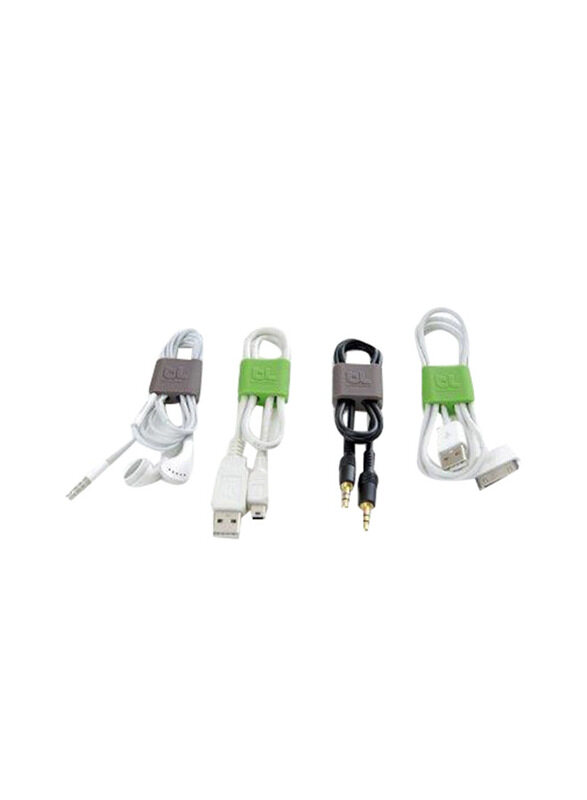 

Bluelounge Cable Clip Small Cable Management System, 6 Pieces, Green/Dark Grey