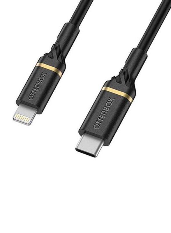 

Otterbox 2-Meter Lightning Cable, USB Type-C Male to Lightning for Apple Devices, Black