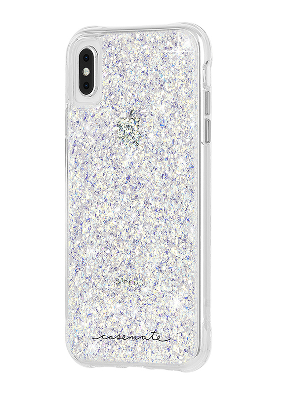 Case-Mate Apple iPhone XS Max Mobile Phone Case Cover, Twinkle Stardust, Clear