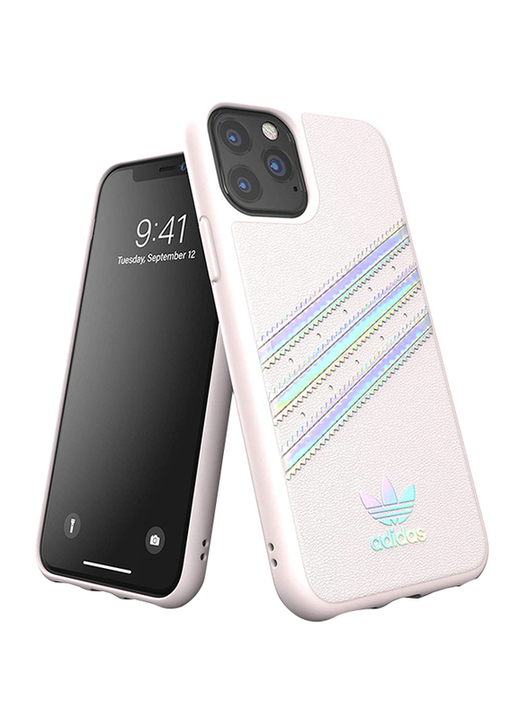 Adidas Original Apple iPhone 11 Pro 3-Stripes Mobile Phone Case Cover, Orchid Tint Holographic