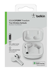 Belkin Soundform Freedom True Wireless Bluetooth In-Ear Noise Cancelling Earbuds with Mic, White