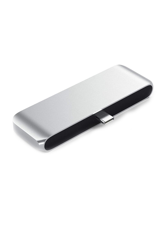 Satechi Aluminum USB Type-C Mobile Pro Hub for Apple iPad & USB Type-C Smartphones/Tablets, Silver