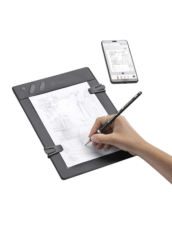 ISKN Repaper Pencil & Digital Drawing Board for PC or Mac, Black