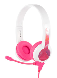 Onanoff Buddyphones Studybuddy On-Ear Headphones with Mic, Pink