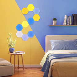 Nanoleaf Shapes Hexagons Smart WiFi LED Panel System Starter Kit with Music Visualizer, 9 Packs, Multicolour