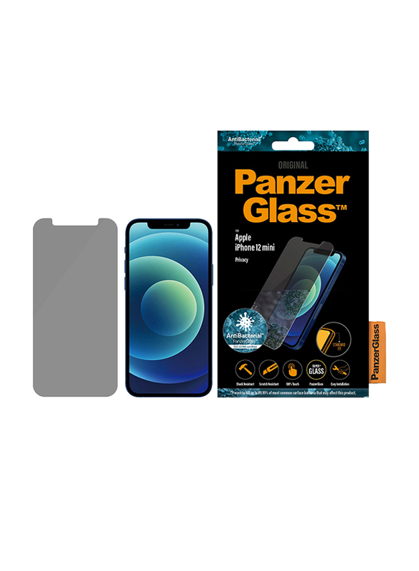 Panzerglass Apple iPhone 12 Mini Privacy Standard Fit Tempered Glass Mobile Phone Screen Protector, Black