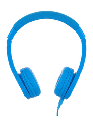 Onanoff Buddyphones Explore Plus Foldable On-Ear Headphones with Mic, Blue