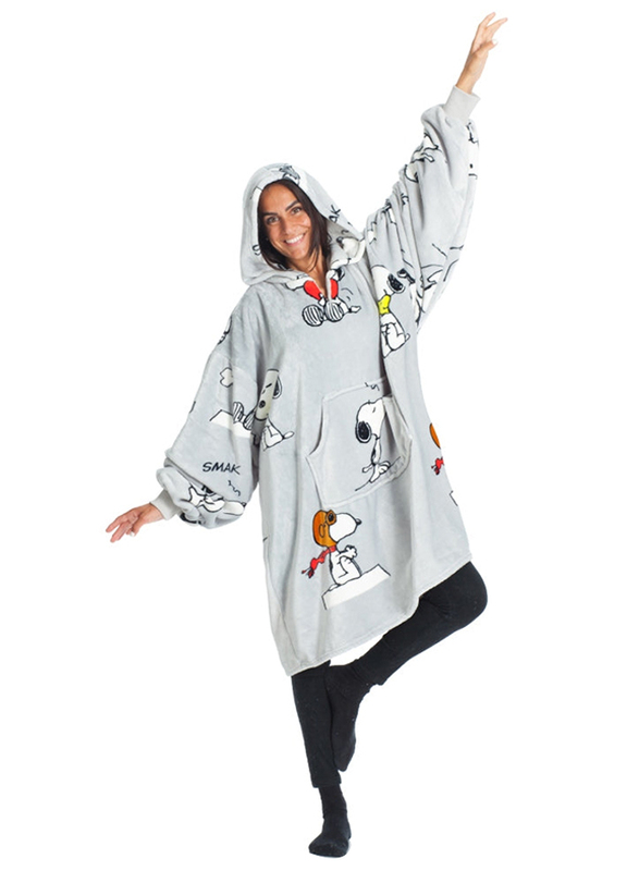 Kanguru Snoopy Hoodie Wearable Blanket, Multicolour
