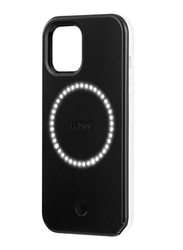Lumee Apple iPhone 13/13 Pro Halo Selfie Case Studio Like Front & Back Light Mobile Phone Case Cover, Matte Black