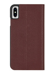 Case-Mate Apple iPhone XS Max Bareley There Folio Mobile Phone Selfie Flip Cover, Brown