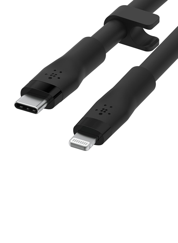 Belkin 3-Meter Boost Charge Flex Lightning Cable, USB Type-C to Lightning for Apple Devices, Black