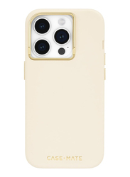 Case-Mate Apple iPhone 15 Pro 2023 Silicone Mobile Phone Case Cover with Magsafe, Beige