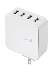 Moshi Progeo 4-Port 35W USB Wall Charger, CN Plug, White