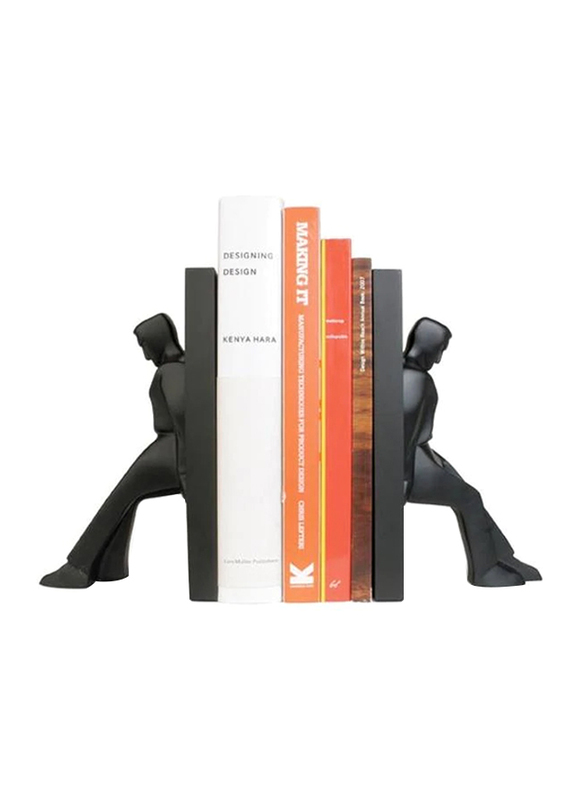 

Kikkerland The Leaning Men Bookends, Black