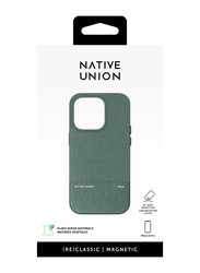 Native Union Apple iPhone 15 Pro 2023 (RE) Classic Leather Mobile Phone Case Cover with Magsafe, Green