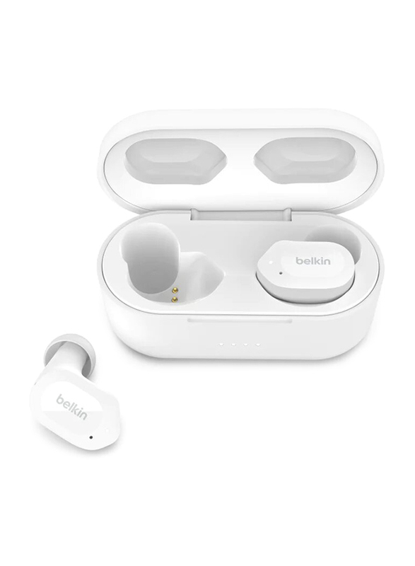 Belkin Soundform Play True Wireless/Bluetooth In-Ear Earbuds, White