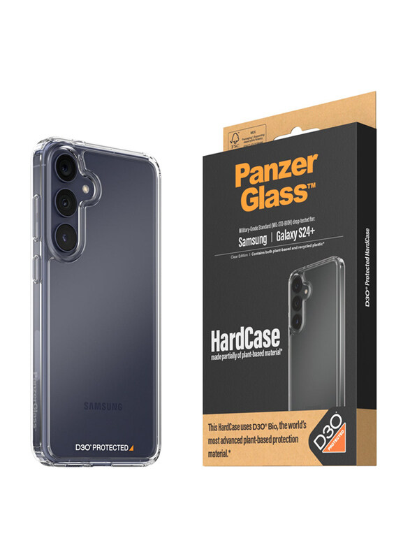 

Panzerglass Samsung Galaxy S24 Plus Hard Case with D3O Technology Wireless Charging Compatible Impact & Drop Protection Back Cover, Clear