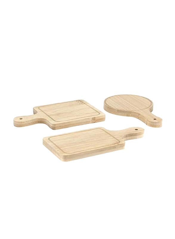 

Kikkerland 6-Piece Mini Serving Tray Set, Brown