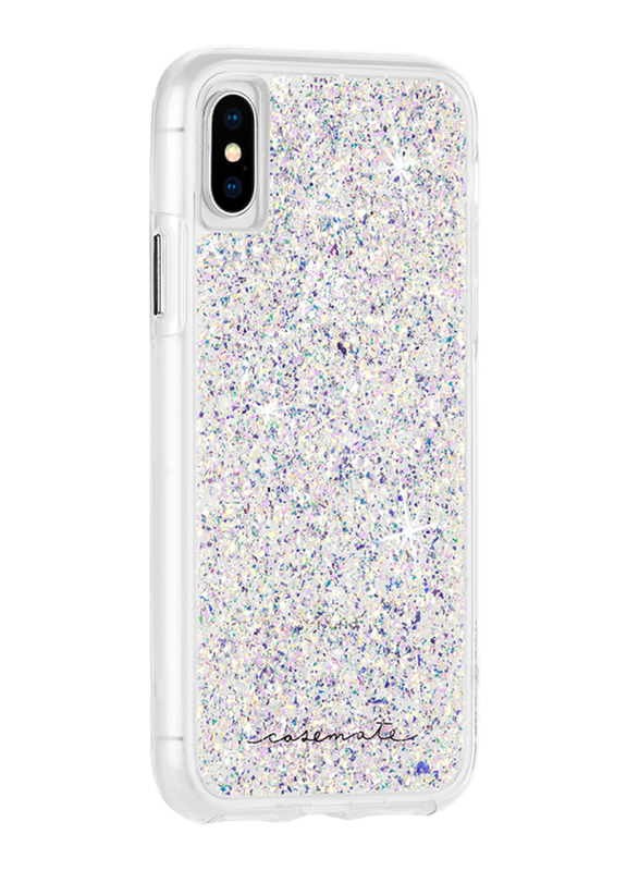 Case-Mate Apple iPhone XS/X Mobile Phone Case Cover, Twinkle Stardust, Clear