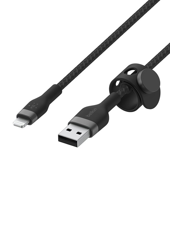 Belkin 3-Meter Boost Charge Pro Flex Lightning Cable, USB Type A to Lightning for Apple Devices, Black