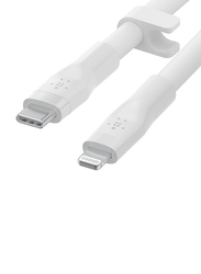 Belkin 3-Meter Boost Charge Flex Lightning Cable, USB Type-C to Lightning for Apple Devices, White