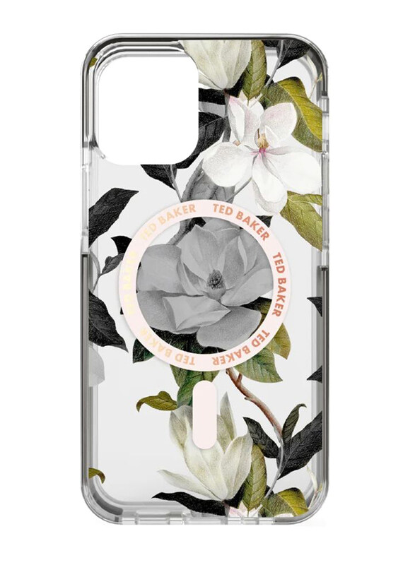 Ted Baker 6.1 inch Apple iPhone 14 Pro (2022) Anti-Shock Floral Elegant Drop Protection TPU Bumper Wireless Charging Slim & Lightweight Fashion Opal Mobile Phone Case Cover, Multicolour