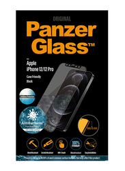 PanzerGlass Apple iPhone 12/12 Pro Anti-Glare Light Edge-to-Edge Mobile Phone Tempered Glass Screen Protector, Black Frame/Anti-Glare
