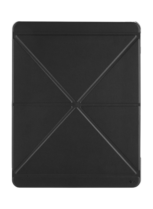 Case-Mate Apple iPad 10.2-inch (7th Gen) Origami Design 360 Protection Leather Tablet Flip Case Cover with Multiple Viewing Mode & Auto Sleep/Wake, Clear/Black
