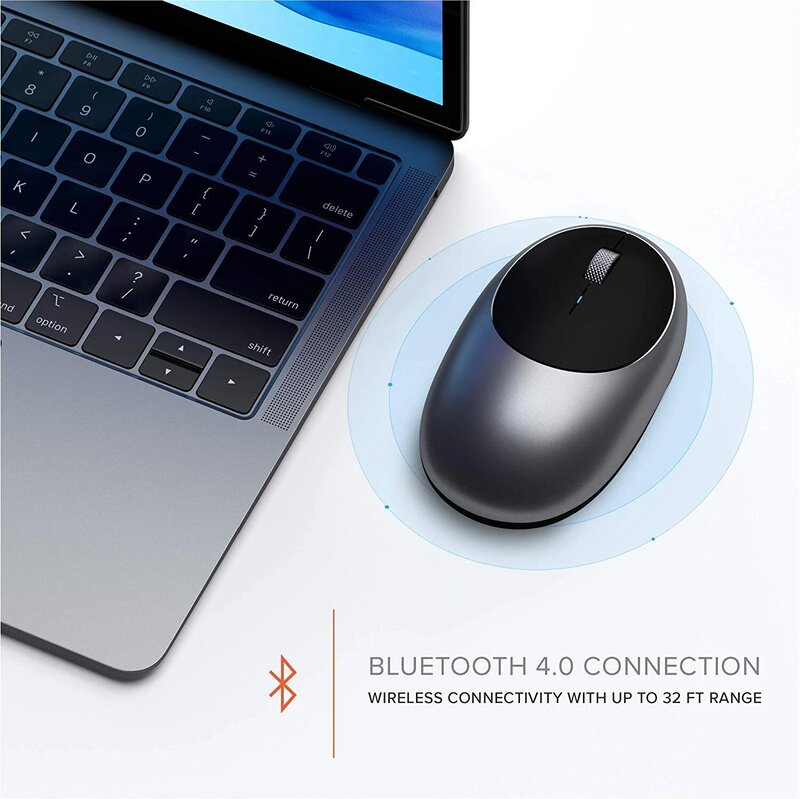 Satechi M1 Bluetooth Wireless Optical Mouse, Space Grey/Black