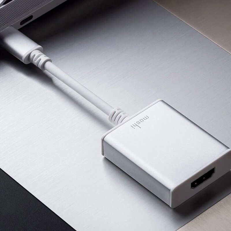 Moshi HDMI Adapter, USB Type-C Male to HDMI, Silver