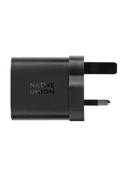 Native Union Fast GaN Wall Charger for MacBook Air, USB-C Laptops, iPad Pro/Air/Mini, iPhone 12/13 Pro/Max, Galaxy, Black