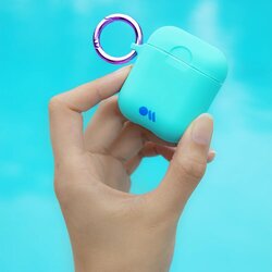 Case-Mate Hook Ups Case with Neck Strap for Apple AirPods, Aqua Blue