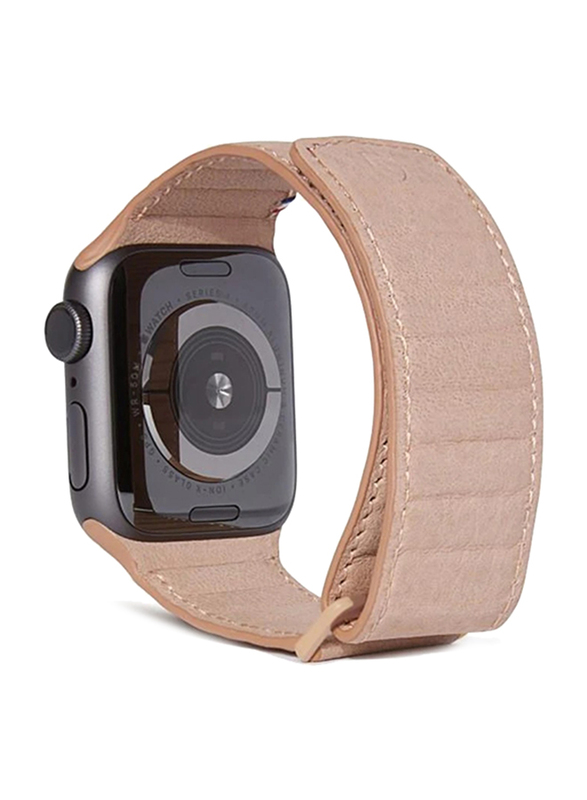 Decoded Leather Magnetic Traction Strap for Apple Watch Series 5/4/3/2/1 38mm/40mm, Pink