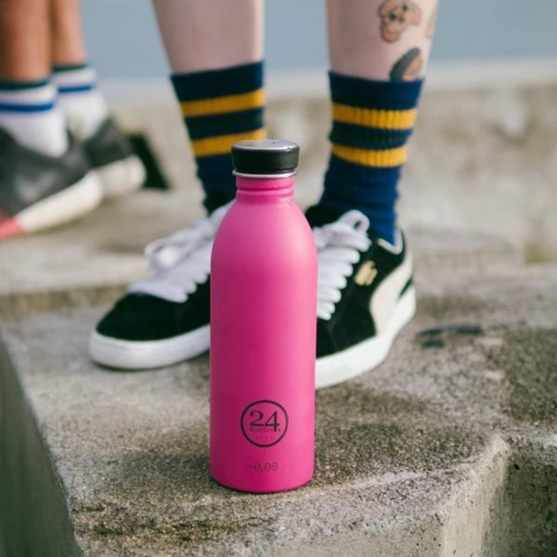 24Bottles 500ml Urban Lightest Insulated Stainless Steel Water Bottle, Passion Pink