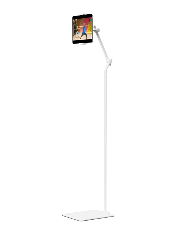 Twelve South HoverBar Tower Universal Freestanding Tablet Holder Floor Stand for Apple iPad, White