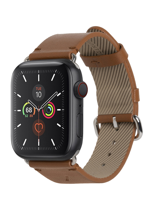 Native Union Classic Genuine Italian Nappa Leather Band for Apple SE/6/5/4/3/2/1 Watch 38/40mm, Tan Brown