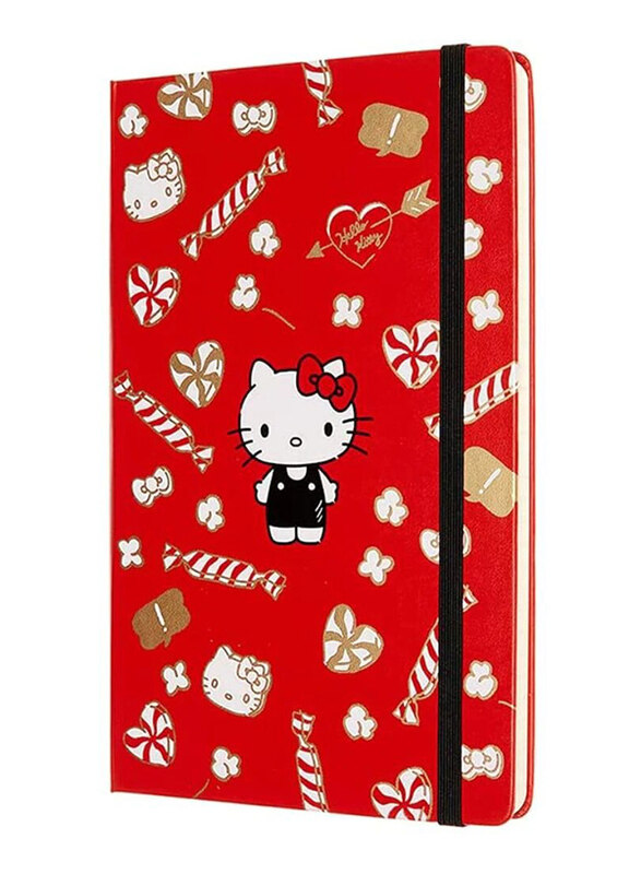 

Moleskine Limited Edition Hello Kitty Ruled Large Hard Cover Notebook, 5 x 8.25cm, Scarlet Red