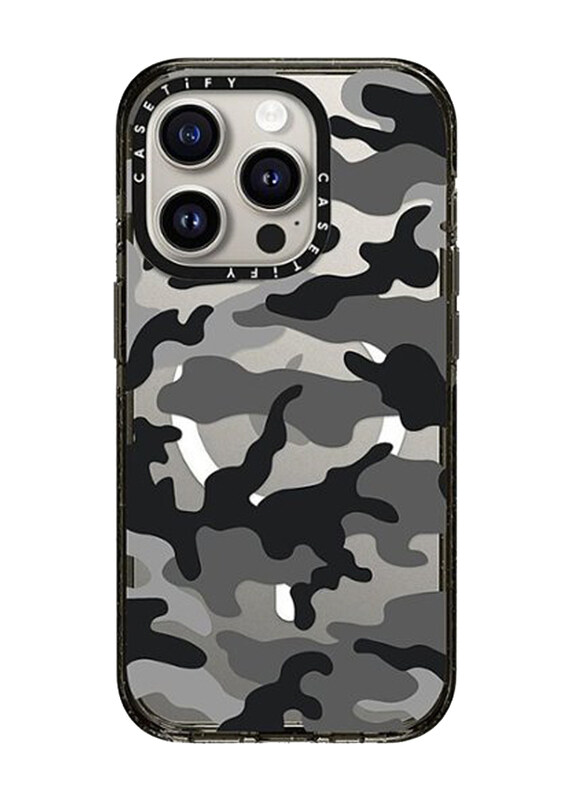 

Casetify Apple iPhone 15 Pro MagSafe Impact Case 8.2Ft Drop Protection Shock Absorbing Slim & LightWeight, Mobile Phone Case Cover, Camo Black