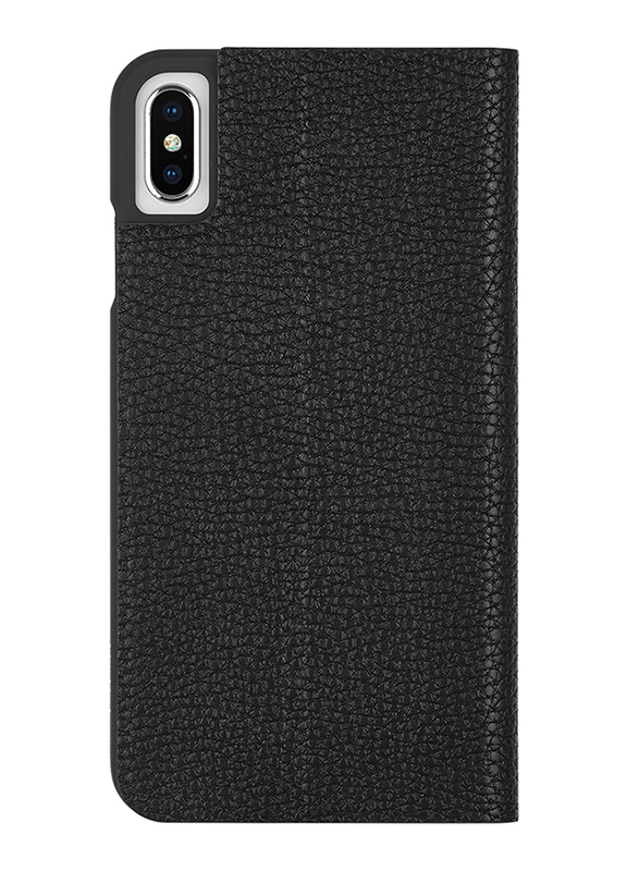 Case-Mate Apple iPhone XS Max Bareley There Folio Mobile Phone Selfie Flip Cover, Black